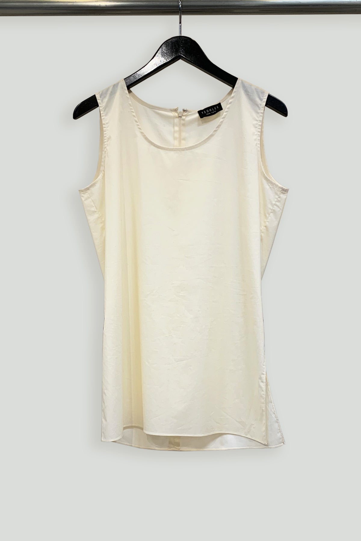 Paper Cotton Long Tank with Side Slits