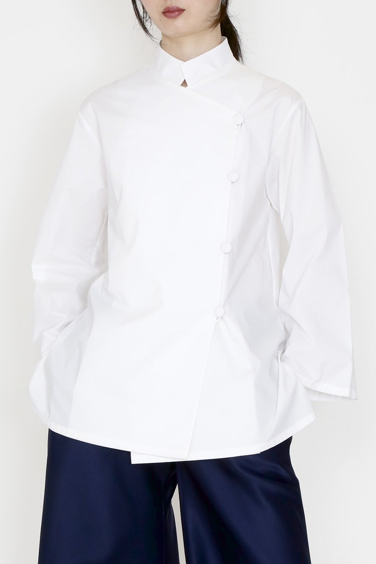Paper Cotton Cover Button Shirt with Oversized Front Pocket - 6