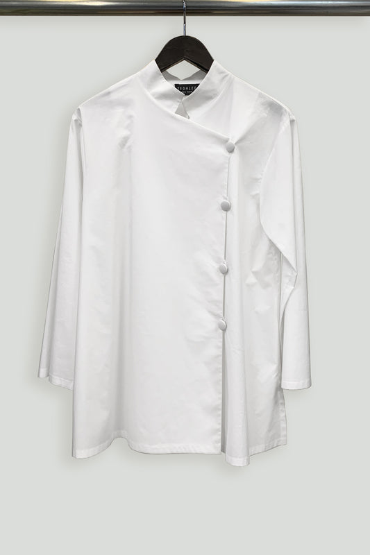 Paper Cotton Cover Button Shirt with Oversized Front Pocket - 5