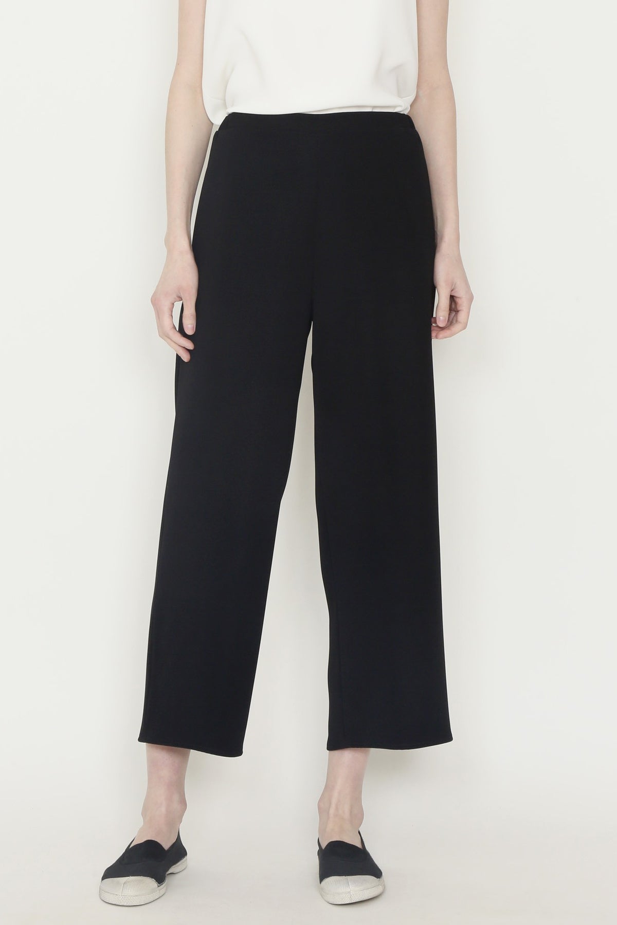Smart Gab Microfiber Flat Front Pant with Elasticated Back Waist-2