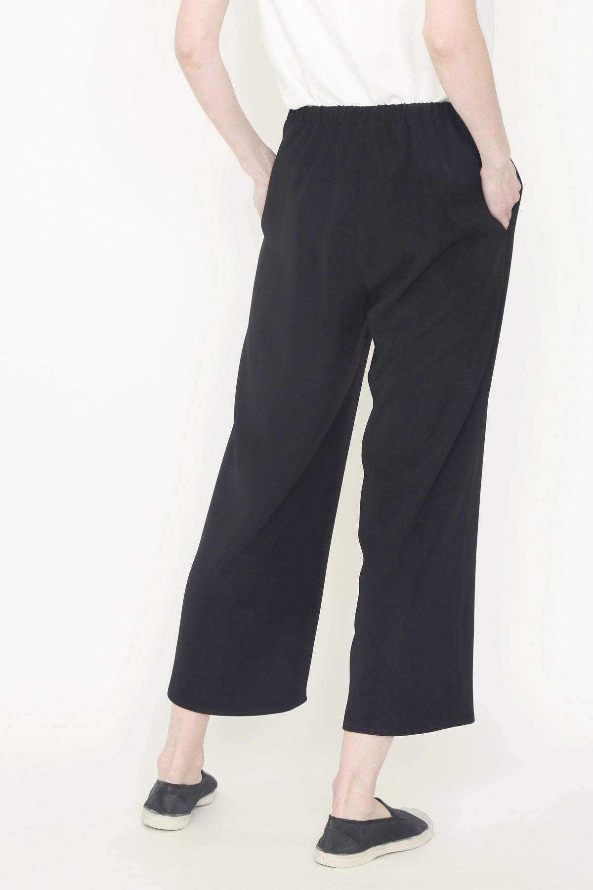 Smart Gab Microfiber Flat Front Pant with Elasticated Back Waist-4