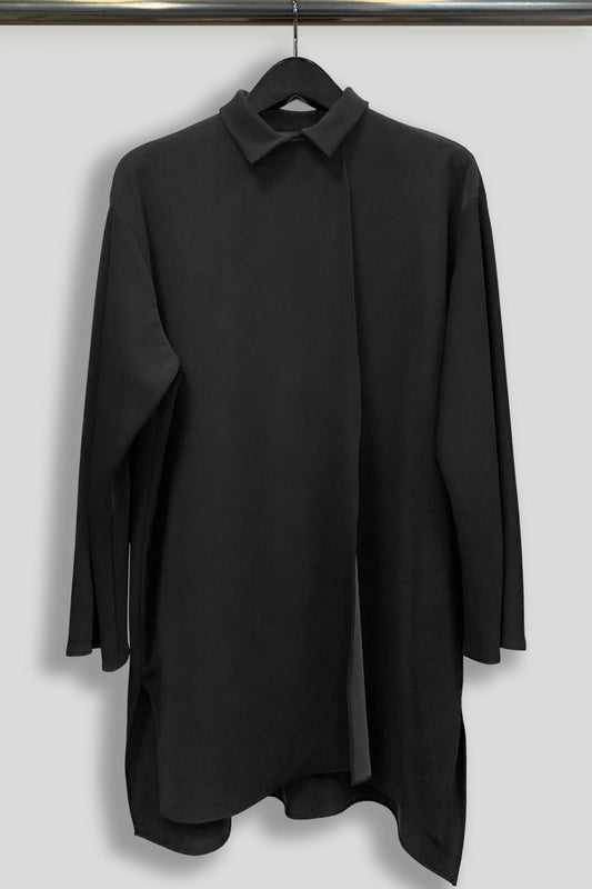 Black Microfiber Smart Gab One-Size-Fits-All Big Shirt - Hanger