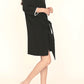 Black and White Smart Gabardine Tie-Front One-Size-Fits-All Crescent Dress