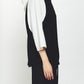 Black and White Microfiber Smart Gab Raglan Hoodie- 3