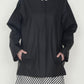 Matte Rainwear Black Two Pocket Pilgrim Rain Jacket in Waterproof Fabric-3