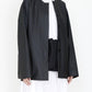 Matte Rainwear Black Two Pocket Pilgrim Rain Jacket in Waterproof Fabric-1