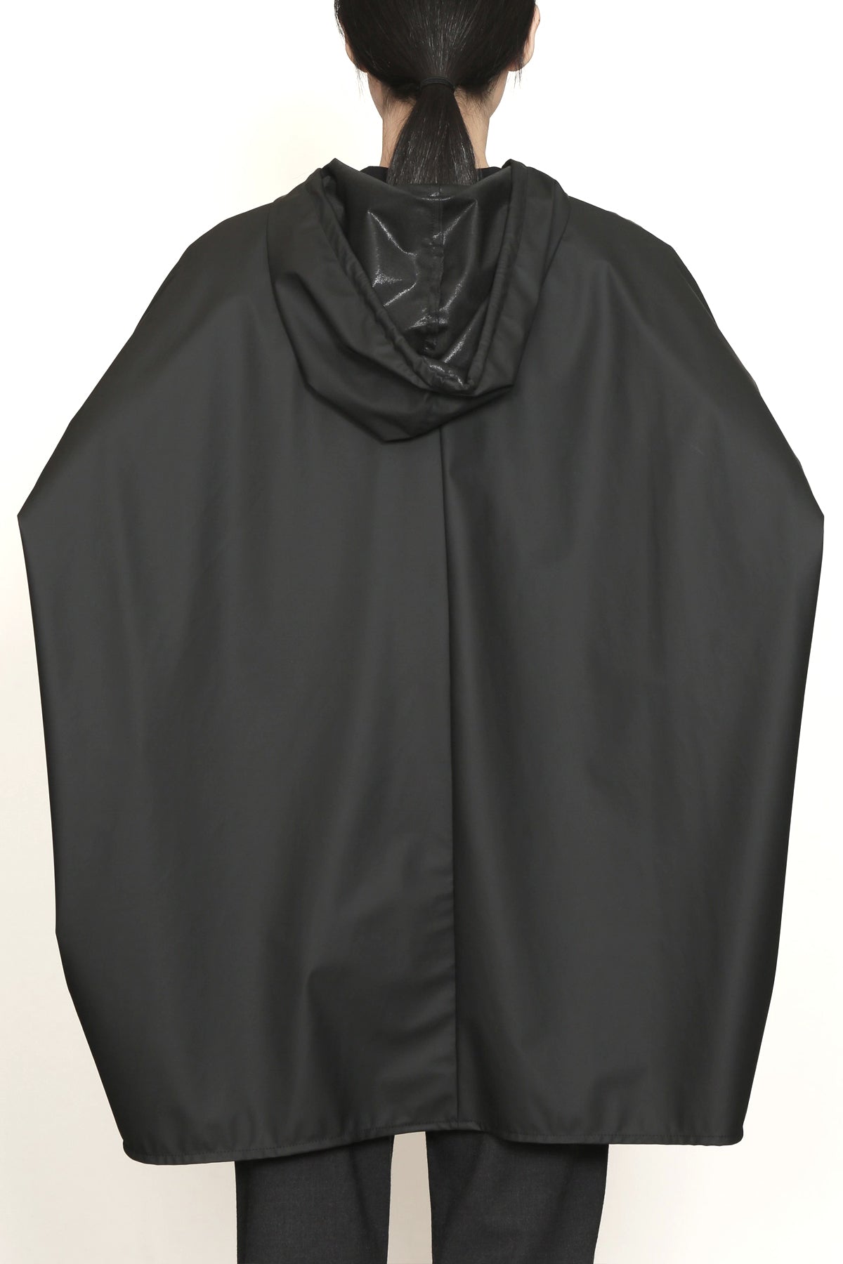 Hooded Pod Rain Jacket in Matte Water-Repellent Fabric-5