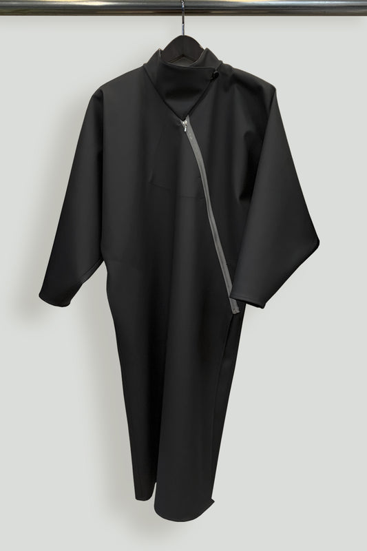 Black PVC Zippered Industry Coat-Hanger