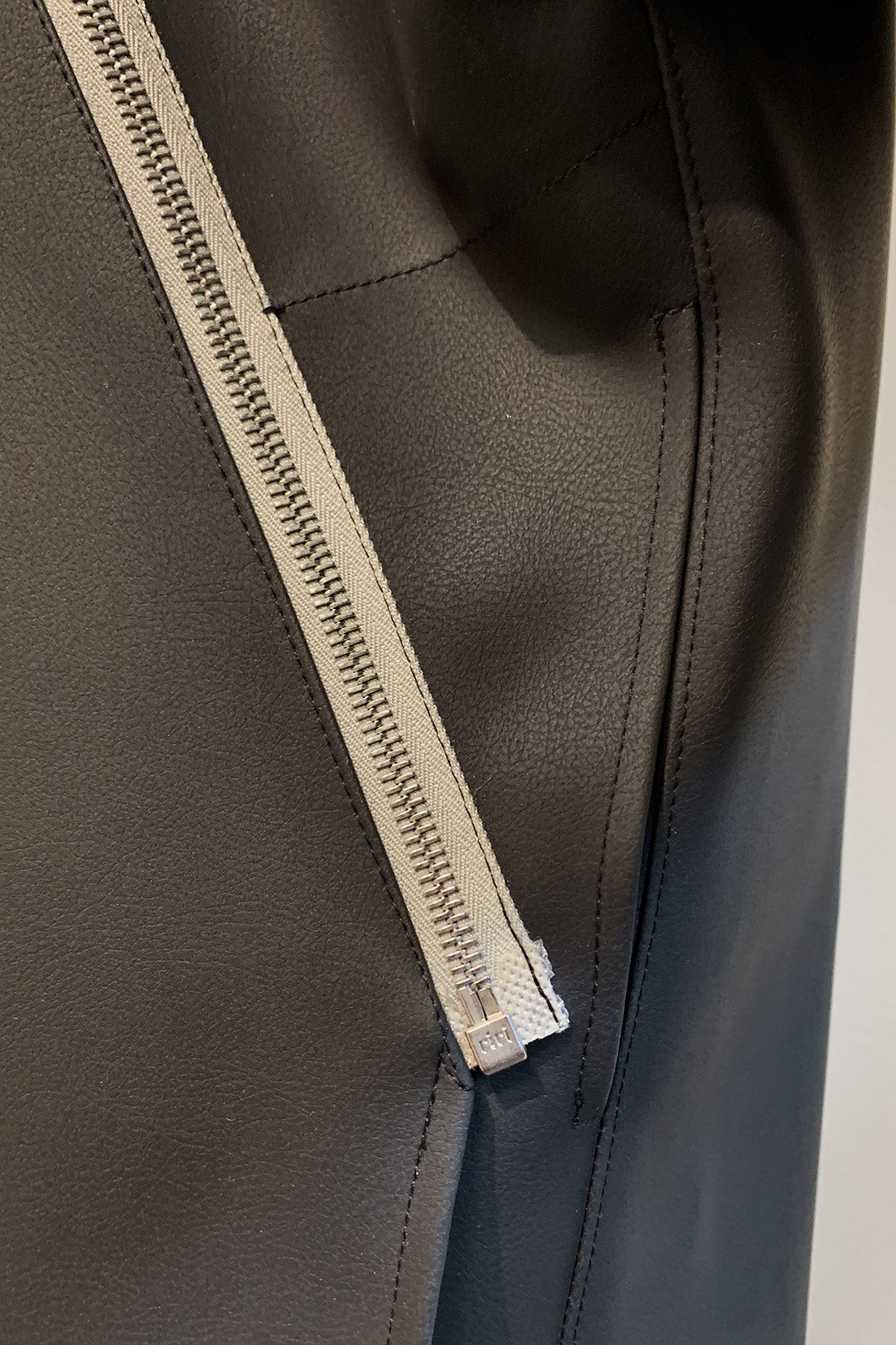 Black PVC Zippered Industry Coat